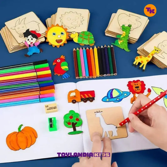 Color Montessori de Madeira - Colorir e Desenhar de Maneira Prática